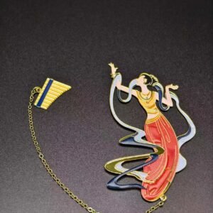 Enchanting Dunhuang – Style Metal Bookmark Collection: Graceful Flying Apsaras Designs for Book Lovers