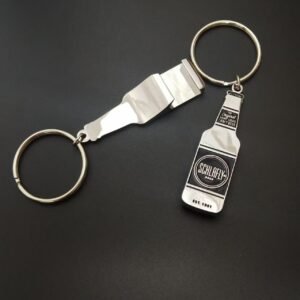 Schlafly Beer Bottle Shaped Metal Keychain with Bottle Opener – Cool Bar & Gift Accessory