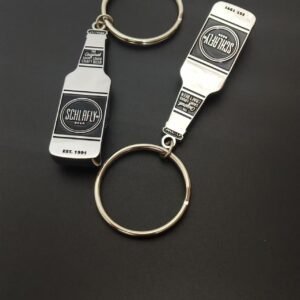 Schlafly Beer Bottle Shaped Metal Keychain with Bottle Opener – Cool Bar & Gift Accessory