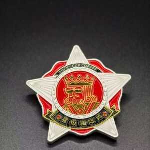 HICKY CUP Coffee 3-Star Barista Badge – Premium Enamel Certification Pin for Professional Baristas